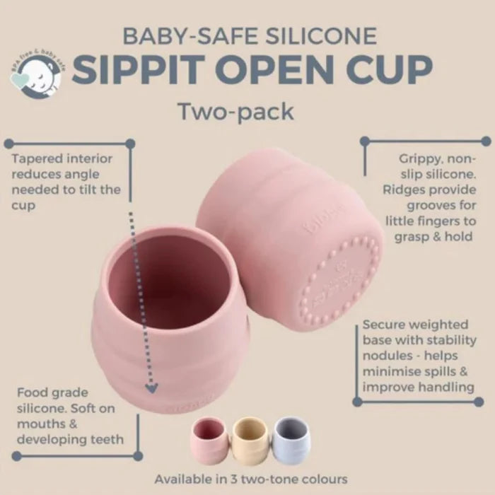 Bibado Sippit Silicone Open Training Cup 6+ months Pack of 2 - Fawn - ebebek - Black Friday