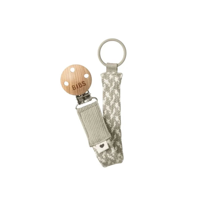 BIBS Pacifier Clip Braided - Sand & Ivory - ebebek - Black Friday