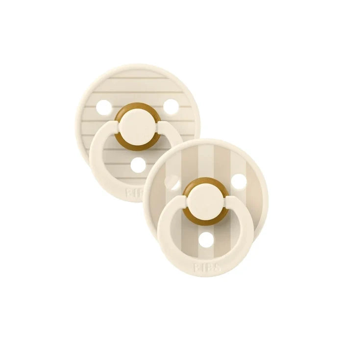 BIBS Pin Latex Soothers 0 - 6 months Pack of 2 - Ivory & Vanilla - ebebek - Black Friday