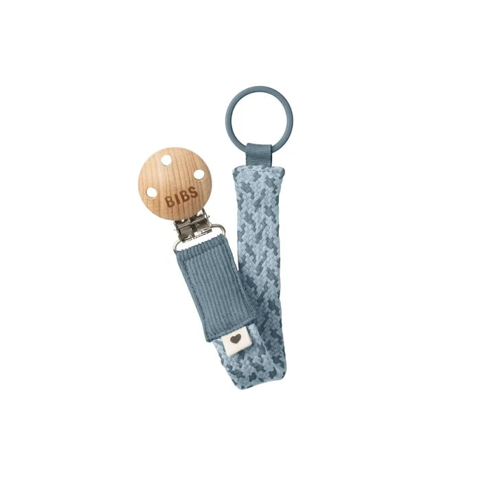 BIBS Soother Clip Braided - Petrol & Baby Blue - ebebek - Black Friday