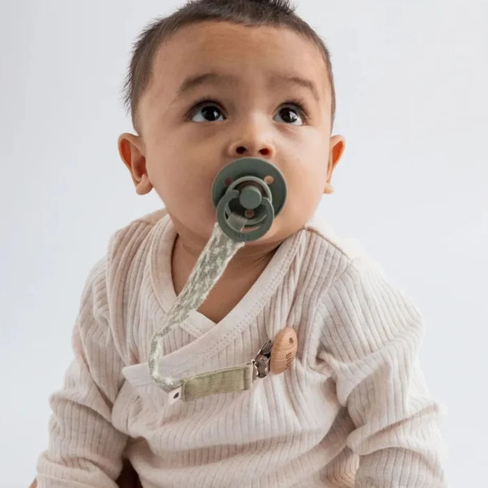 BIBS Soother Clip Braided - Petrol & Baby Blue - ebebek - Black Friday