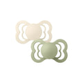 BIBS Supreme Latex Soothers 0 - 6 months Pack of 2 - Ivory & Sage - ebebek - Black Friday