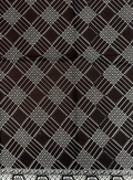 Black and white geometric patterned fabric texture