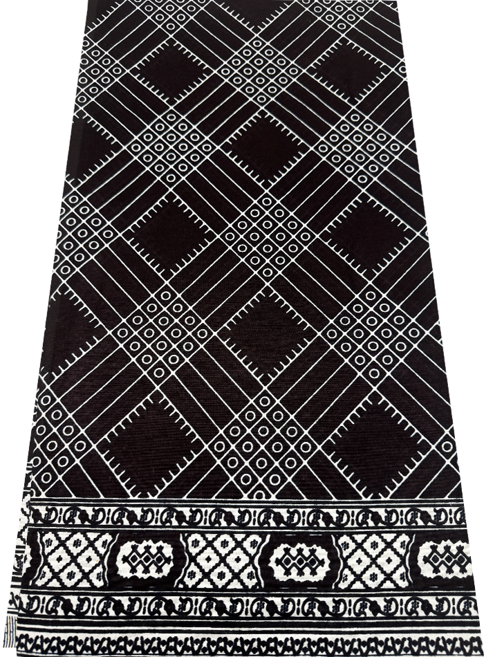 Black African Hollandais Print Fabric