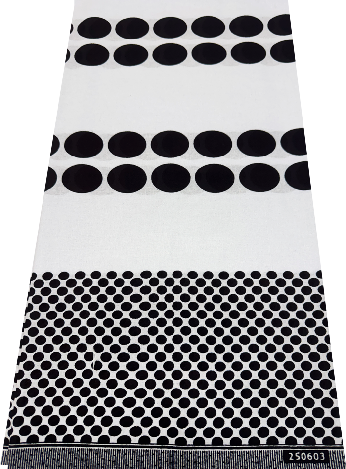 black and white african print fabric