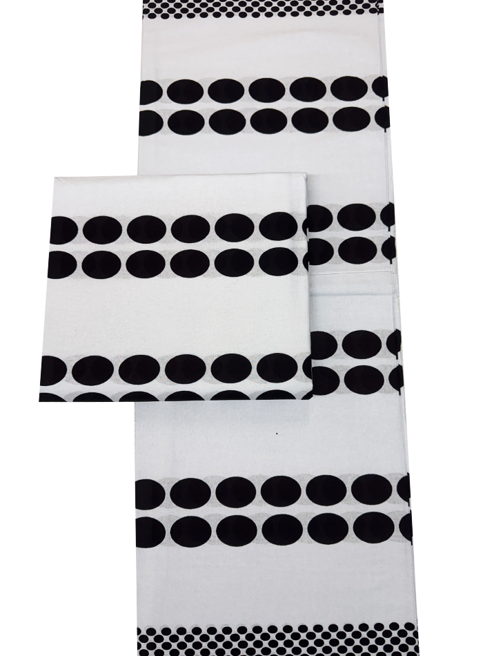 black and white african print