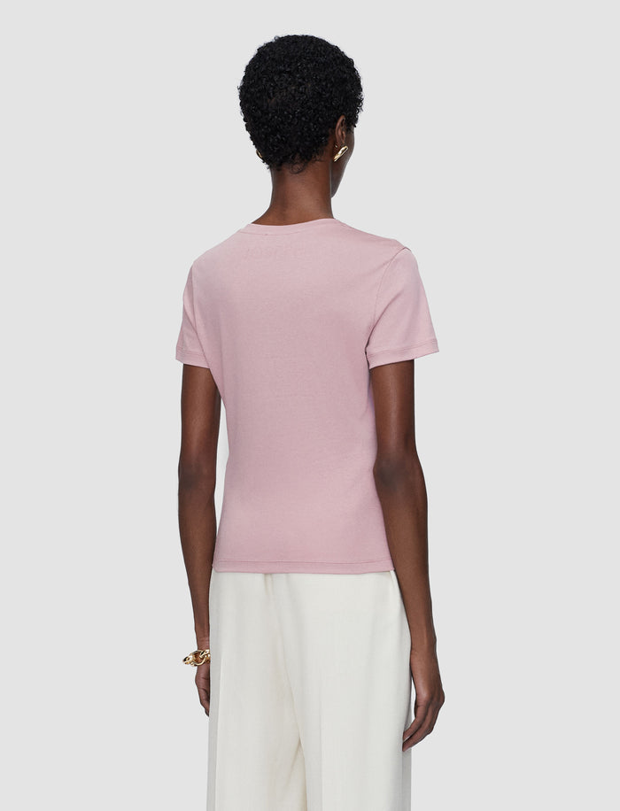 Pink Blanca Jersey Round Neck T-Shirt - Joseph