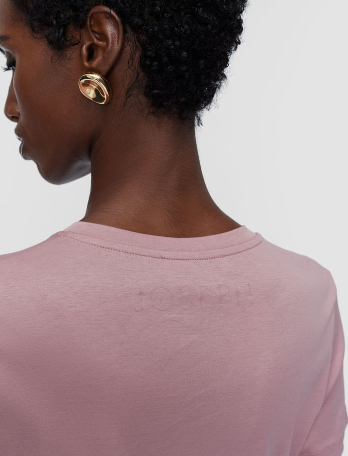 Pink Blanca Jersey Round Neck T-Shirt - Joseph