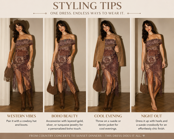 Bohemian Patch Fringe Dress