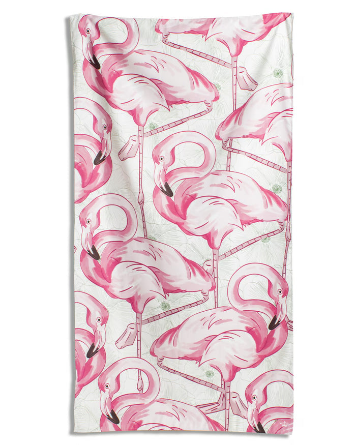 The Royal Standard Bonaire Flamingo Giant Beach Towel | Pink/Multi