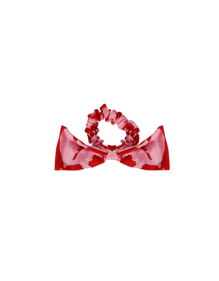 BOW SCRUNCHIE CHERRY FLORAL