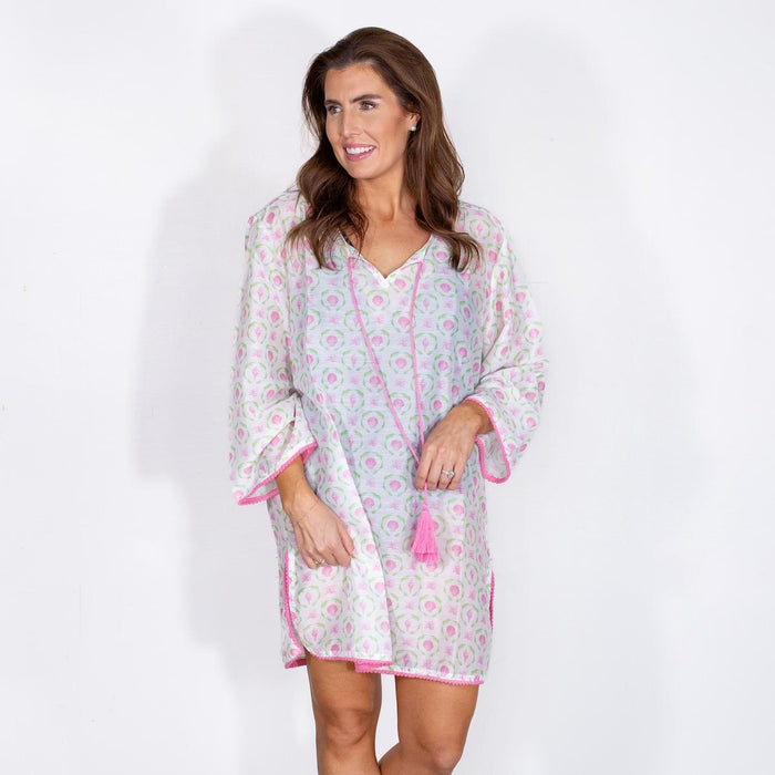 Brighton Cover-Up | White/Pink/Lime