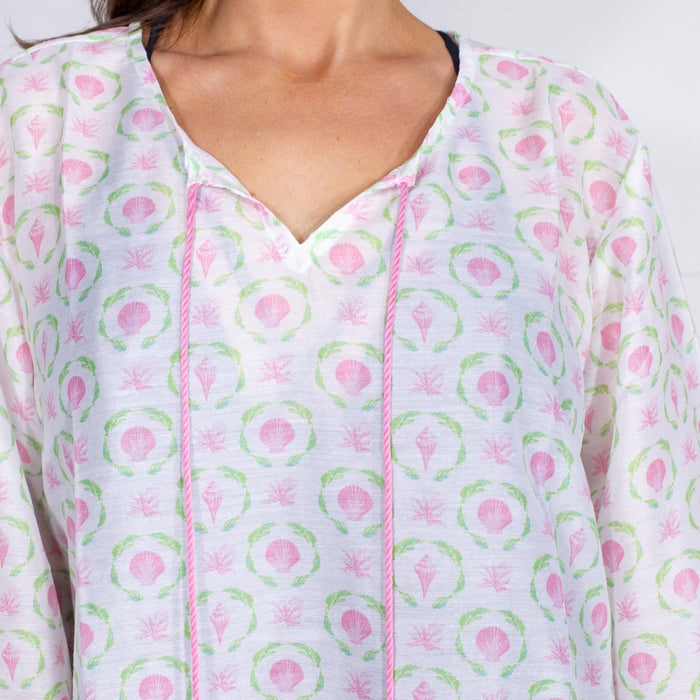 Brighton Cover-Up | White/Pink/Lime