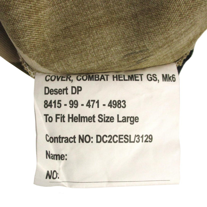 British Army Desert Helmet Cover - British Army Surplus - Helmets