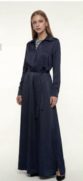 Brittoria 714021226 Satin Collared  Maxi