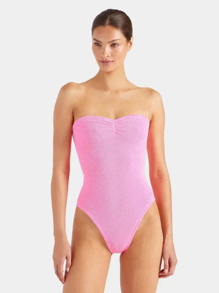 One-Piece Hunza G Brooke Bandeau One Piece Bubblegum O/S / Bubblegum Apoella