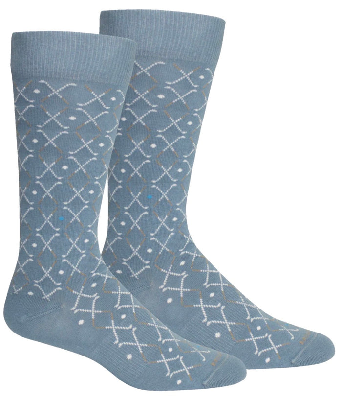 Brown Dog Socks Lattice Club Bluestone
