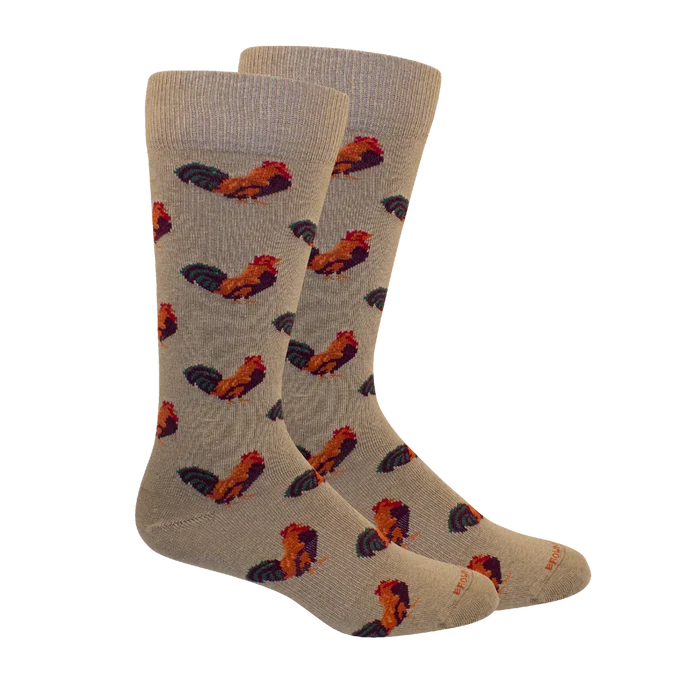 Brown Dog Socks | Rooster - Khaki