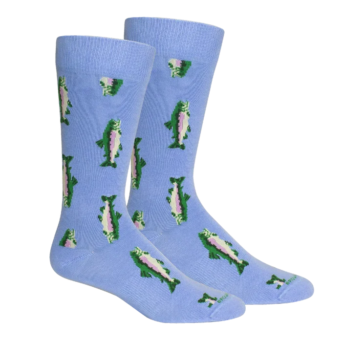 Brown Dog Socks | Watauga - Della Blue