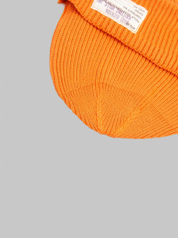 Buzz Ricksons BR02186 Cotton Watch Cap Orange fabric