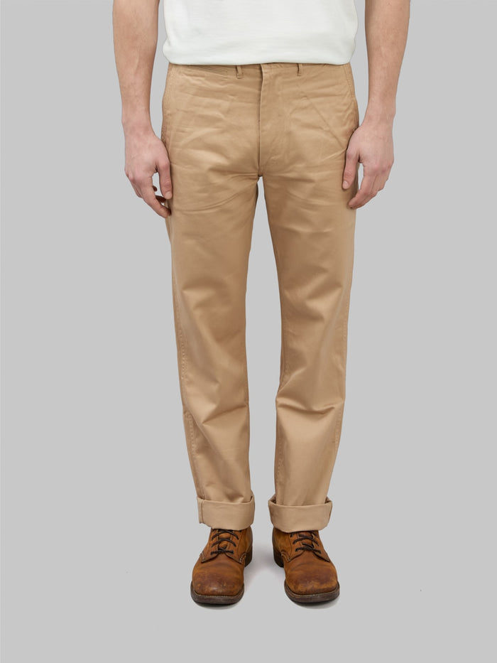 buzz ricksons original spec chino beige tapered front fit