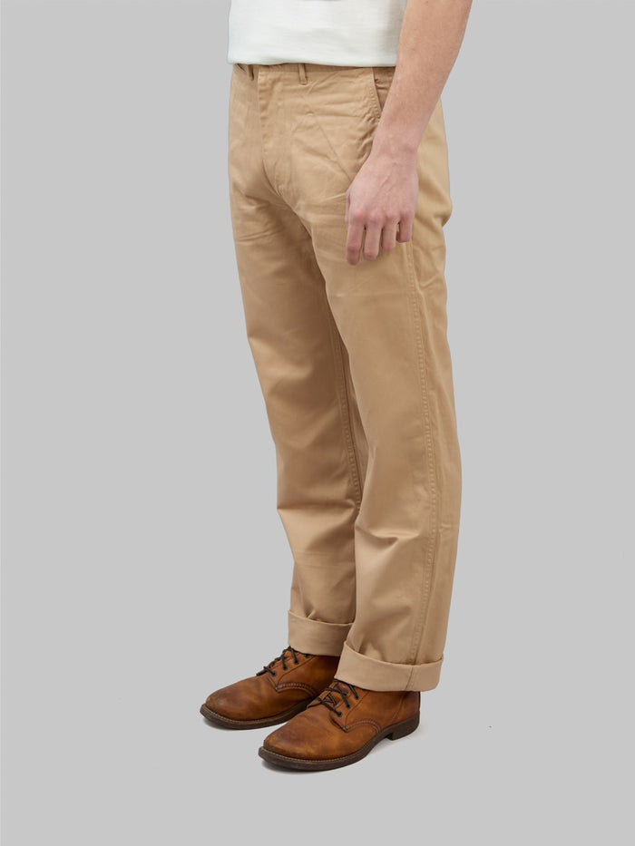 buzz ricksons original spec chino beige tapered side fit