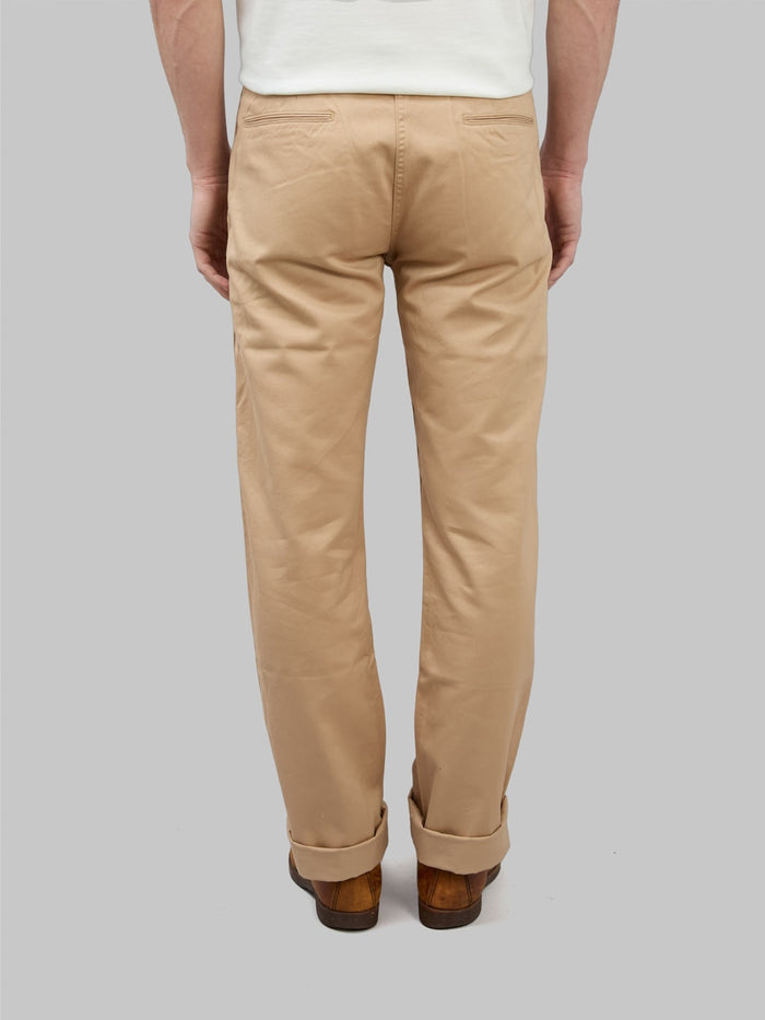buzz ricksons original spec chino beige tapered back fit
