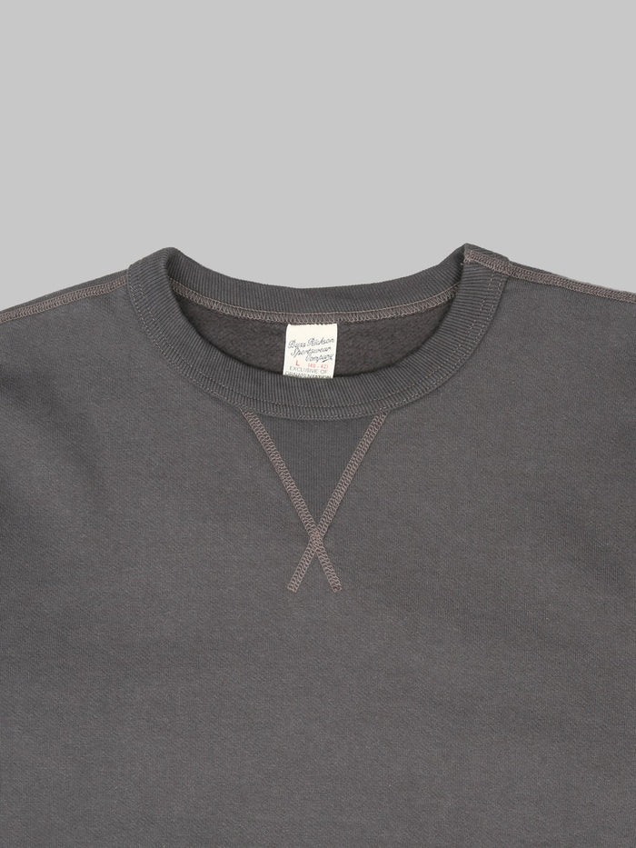 Buzz Ricksons BR65622 Set In Crewneck Sweatshirt Black  V chest