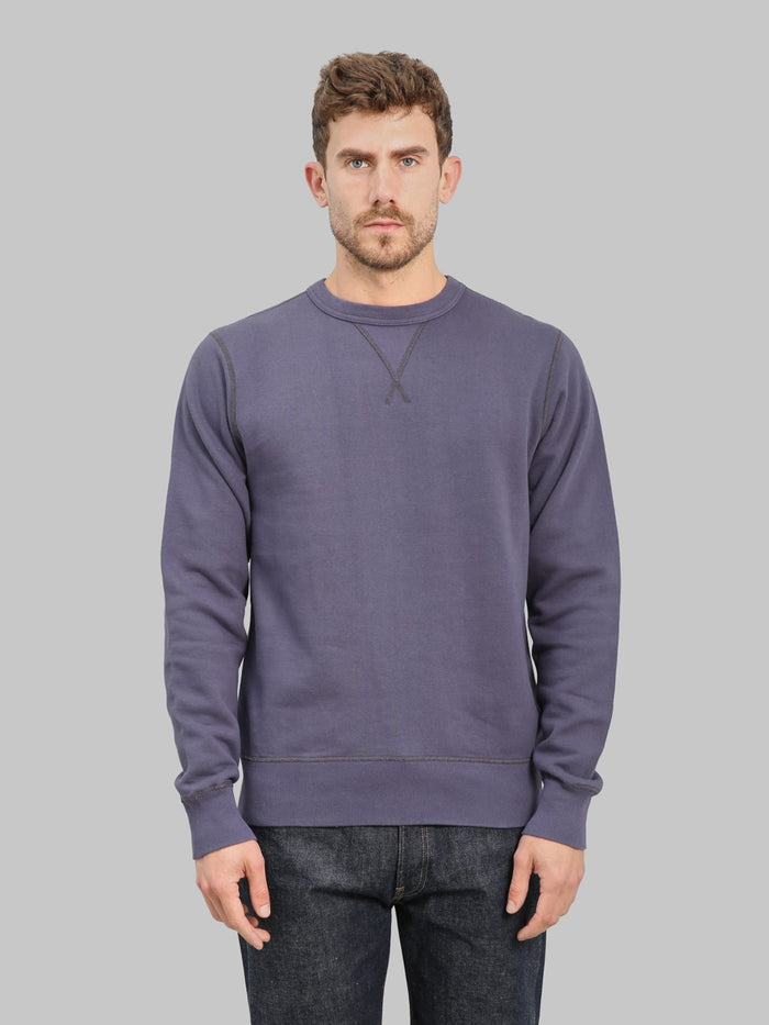 Buzz Ricksons BR65622 Set In Crewneck Sweatshirt Navy  front look