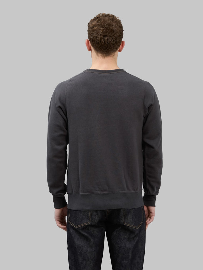 buzz ricksons freedom sleeve 13oz tubular sweatshirt black back look
