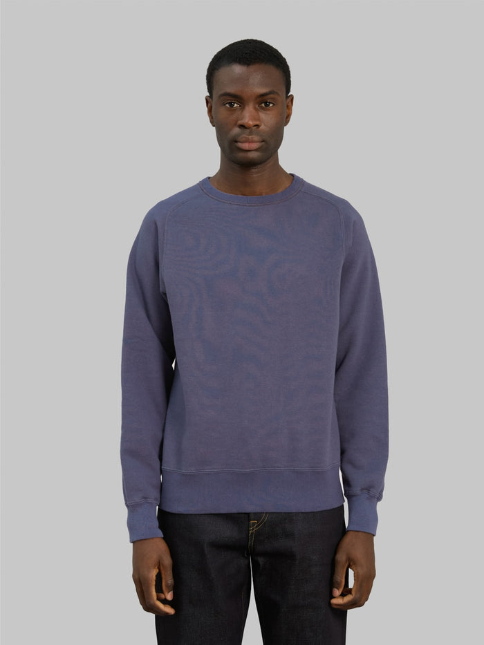 buzz ricksons freedom sleeve 13oz tubular sweatshirt navy front look