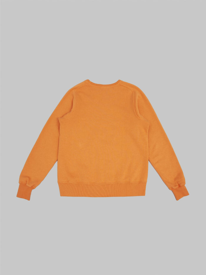 buzz ricksons freedom sleeve 13oz tubular sweatshirt orange back