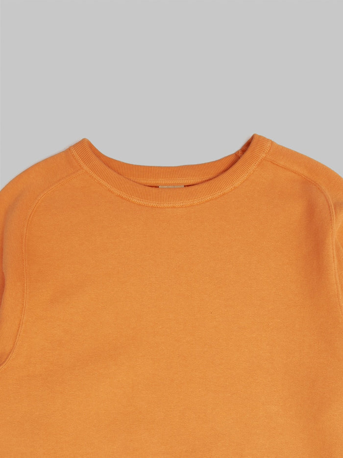 buzz ricksons freedom sleeve 13oz tubular sweatshirt orange collar