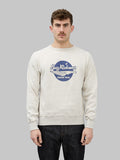 buzz ricksons freedom sleeve sweatshirt logo grey front look
