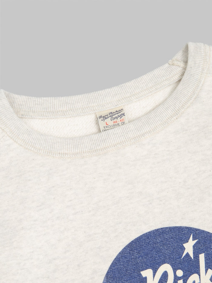 buzz ricksons freedom sleeve sweatshirt logo grey collar