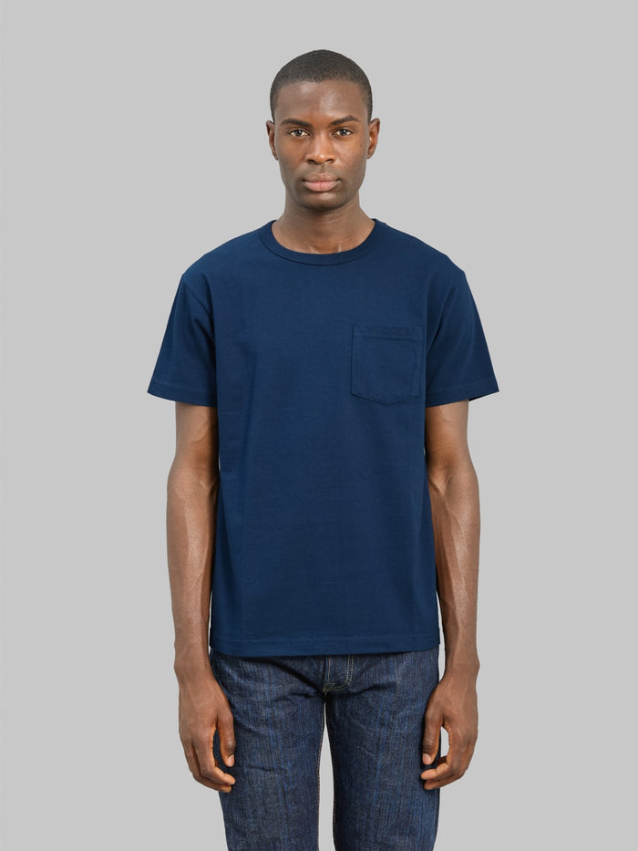Buzz Rickson's BR78711 Loopwheel Pocket T-Shirt Navy - Redcast Heritage Co.