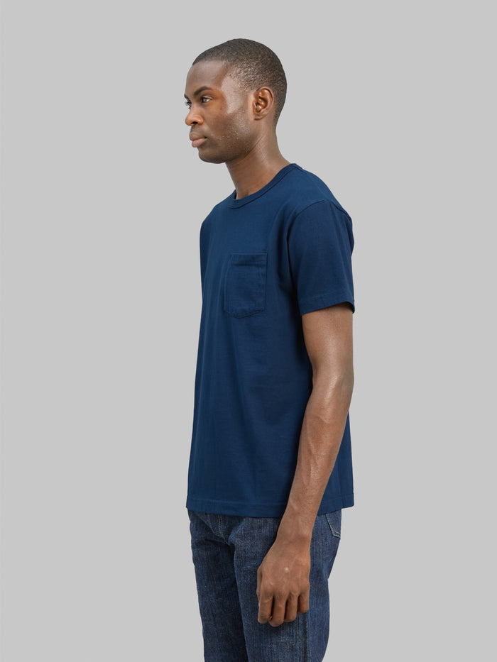 Buzz Rickson's BR78711 Loopwheel Pocket T-Shirt Navy - Redcast Heritage Co.