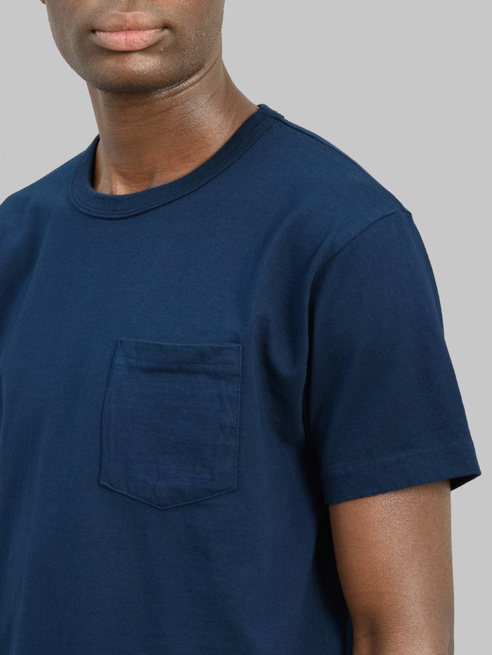 Buzz Rickson's BR78711 Loopwheel Pocket T-Shirt Navy - Redcast Heritage Co.