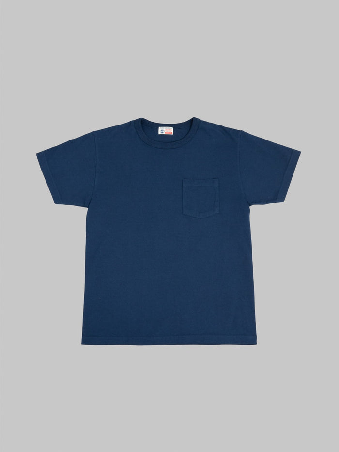 Buzz Rickson's BR78711 Loopwheel Pocket T-Shirt Navy - Redcast Heritage Co.