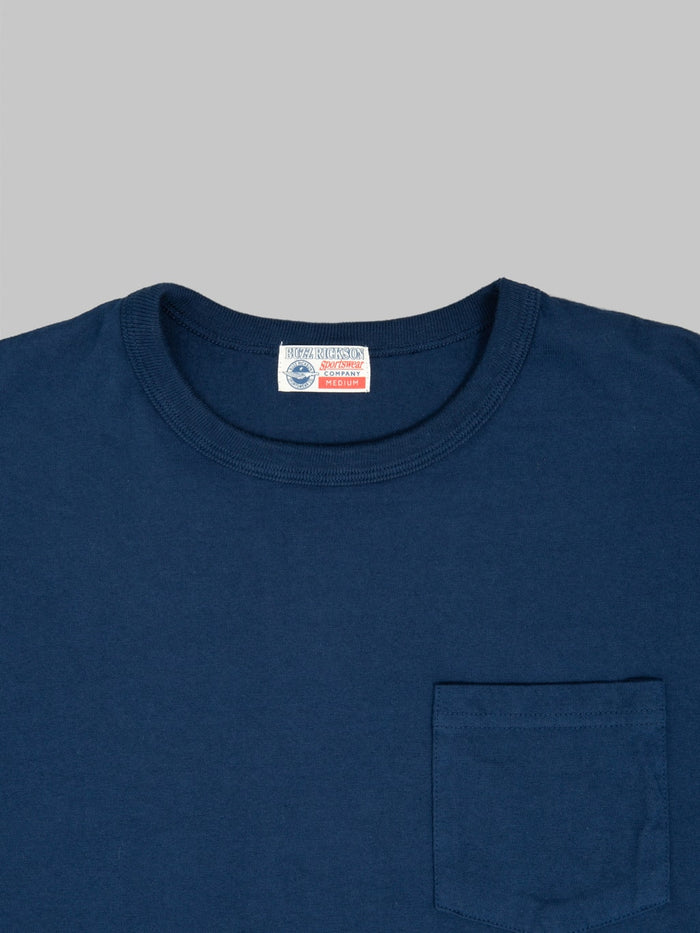 Buzz Rickson's BR78711 Loopwheel Pocket T-Shirt Navy - Redcast Heritage Co.