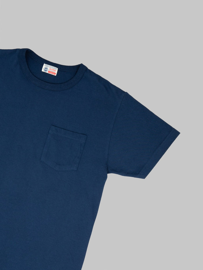 Buzz Rickson's BR78711 Loopwheel Pocket T-Shirt Navy - Redcast Heritage Co.
