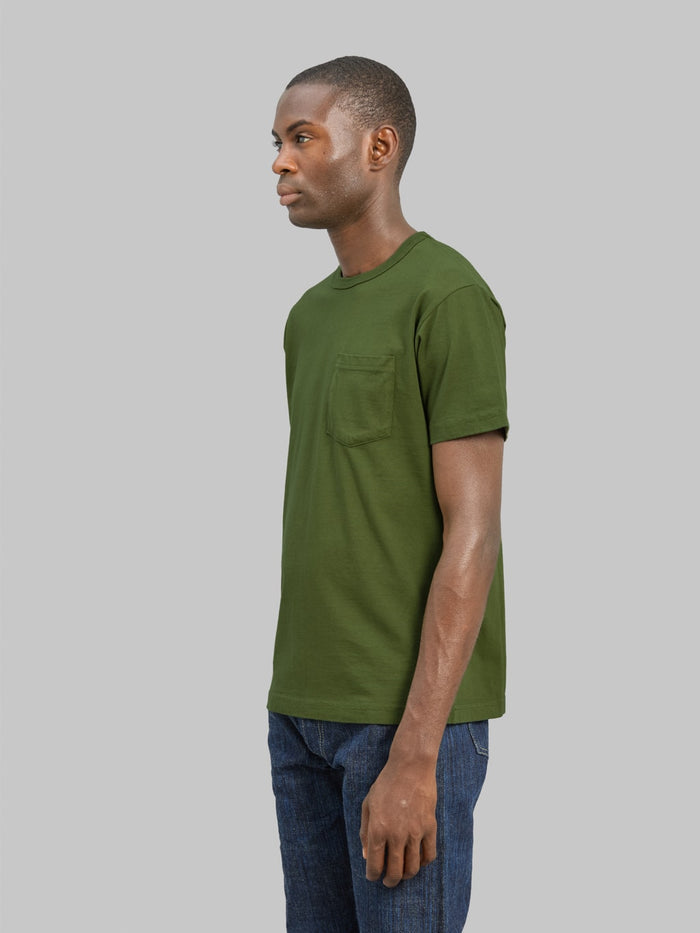 Buzz Rickson's BR78711 Loopwheel Pocket T-Shirt Olive