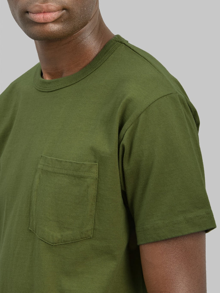Buzz Rickson's BR78711 Loopwheel Pocket T-Shirt Olive