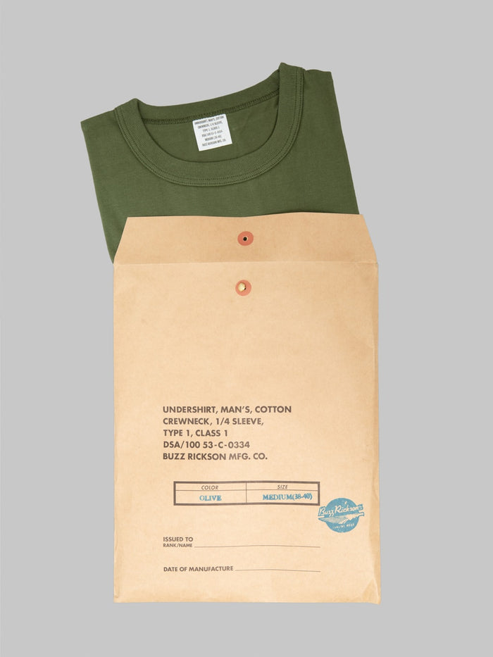 Buzz Rickson's BR78960 "Government Issue" Package T-Shirt Olive