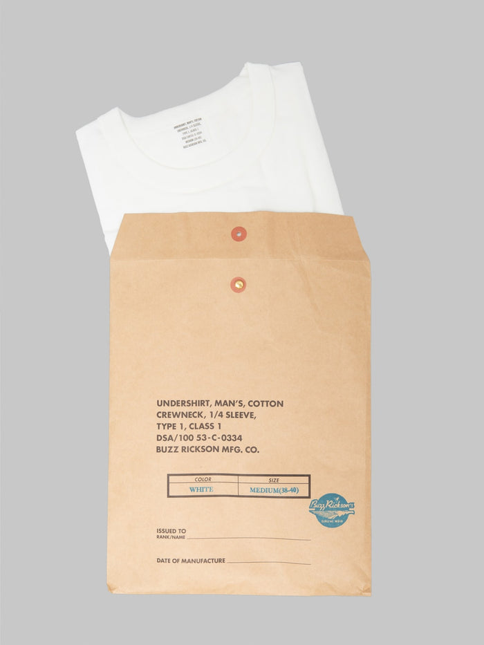 Buzz Rickson's BR78960 "Government Issue" Package T-Shirt White