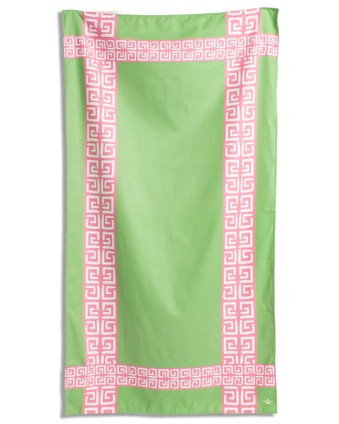 The Royal Standard Cabana Cove Giant Beach Towel | Green/Pink/White