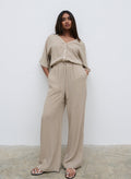 Sachi Is 5’7” & Wears Size UK 8|Carey Easywear Jumpsuit - Stone