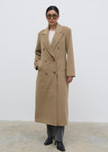 Anne Is 5'7.5" & Wears Size UK S|Carissa Oversized Tailored Coat - Taupe