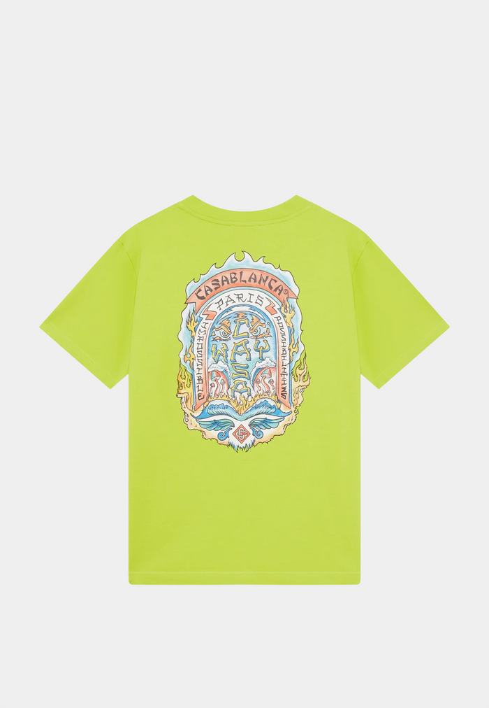Casablanca  Casa Way Skate Printed T-Shirt Lemon
