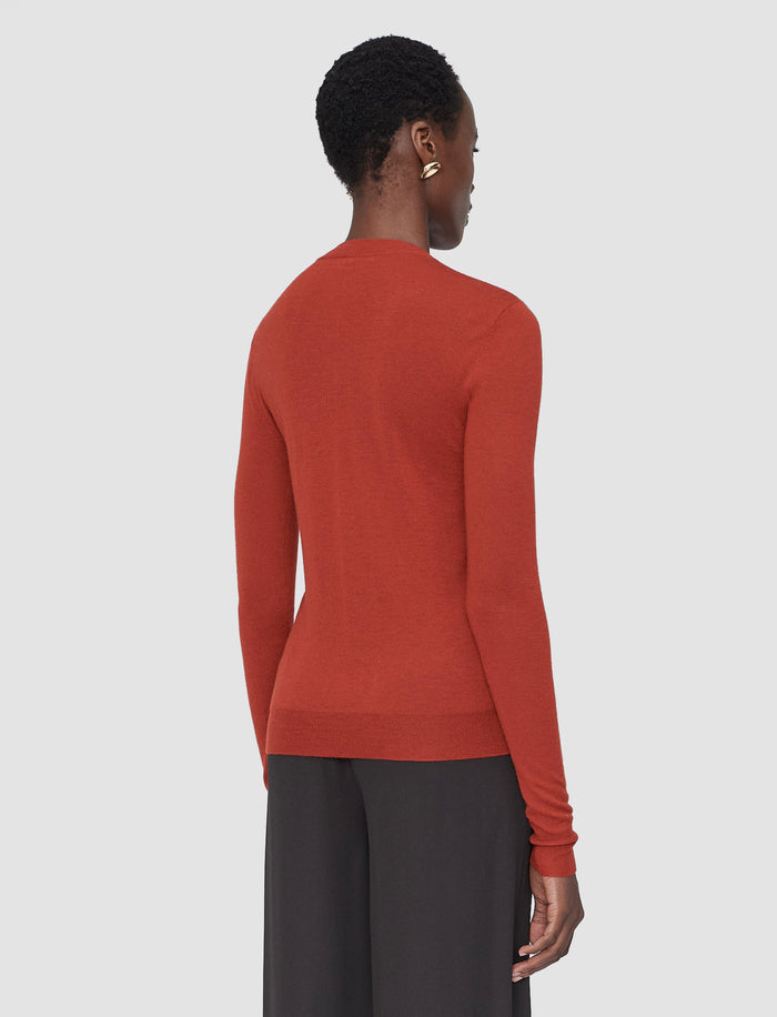 Red Cashair Round Neck Jumper - Joseph